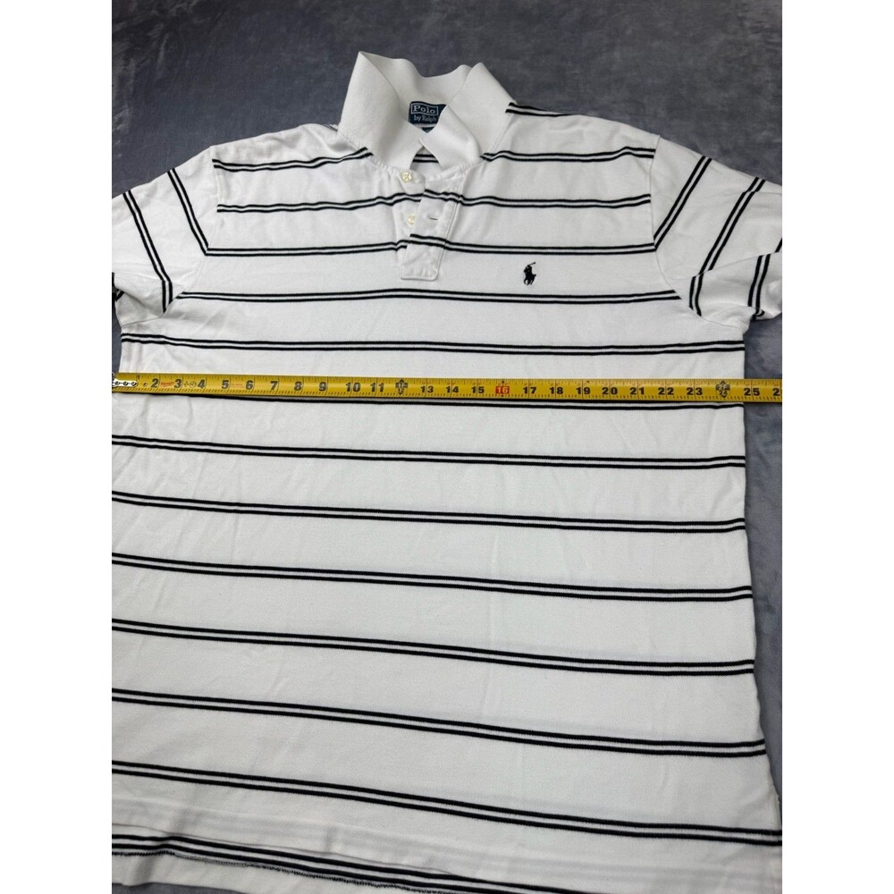 Polo Ralph Lauren White Men's Polo Shirt XXL Short Sleeve Logo Button - Picture 7 of 7